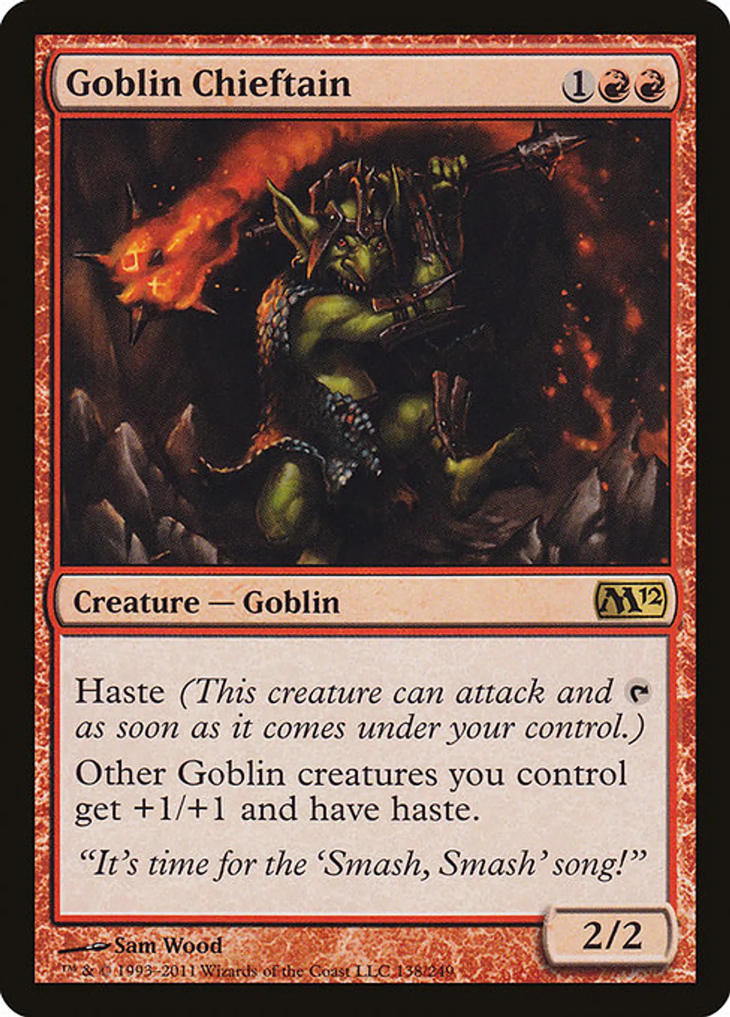Carta Magic - Goblin Chieftain - Idioma: Ingles - Edicion: Magic 2012 1