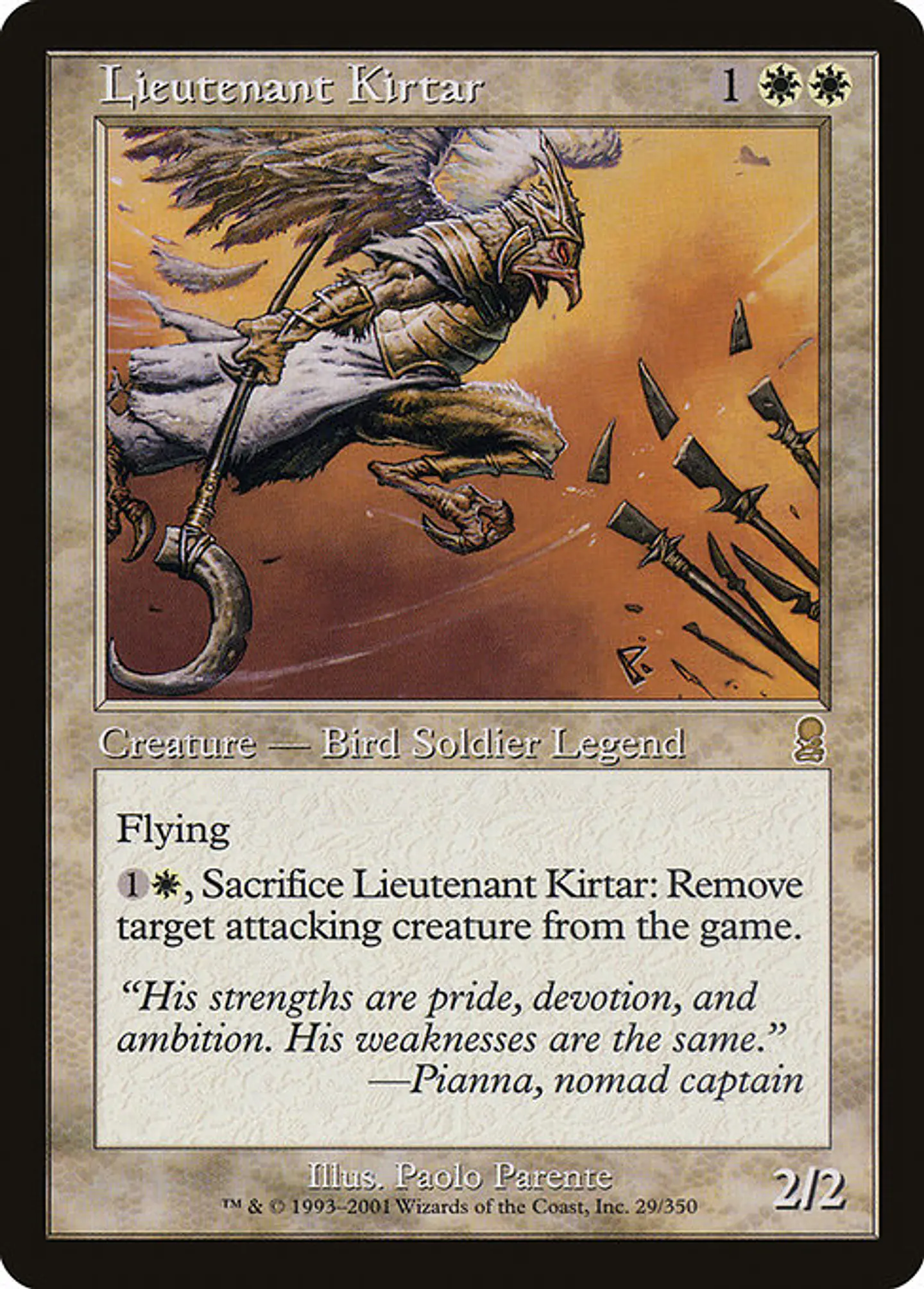 Carta Magic - Lieutenant Kirtar - Idioma: Ingles - Edicion: Odyssey 1
