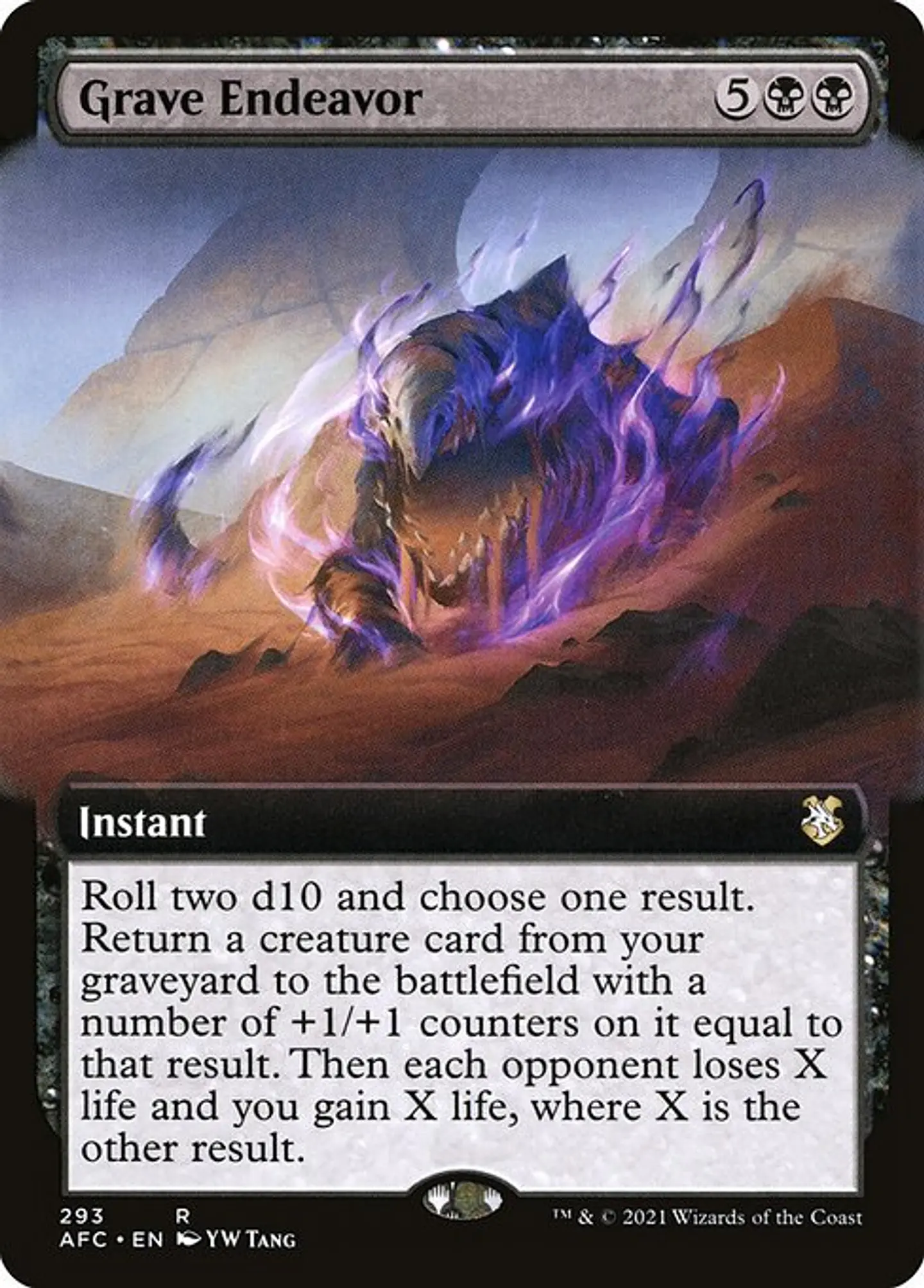 Carta Magic - Grave Endeavor - Idioma: Ingles - Edicion: Forgotten Realms Commander 1