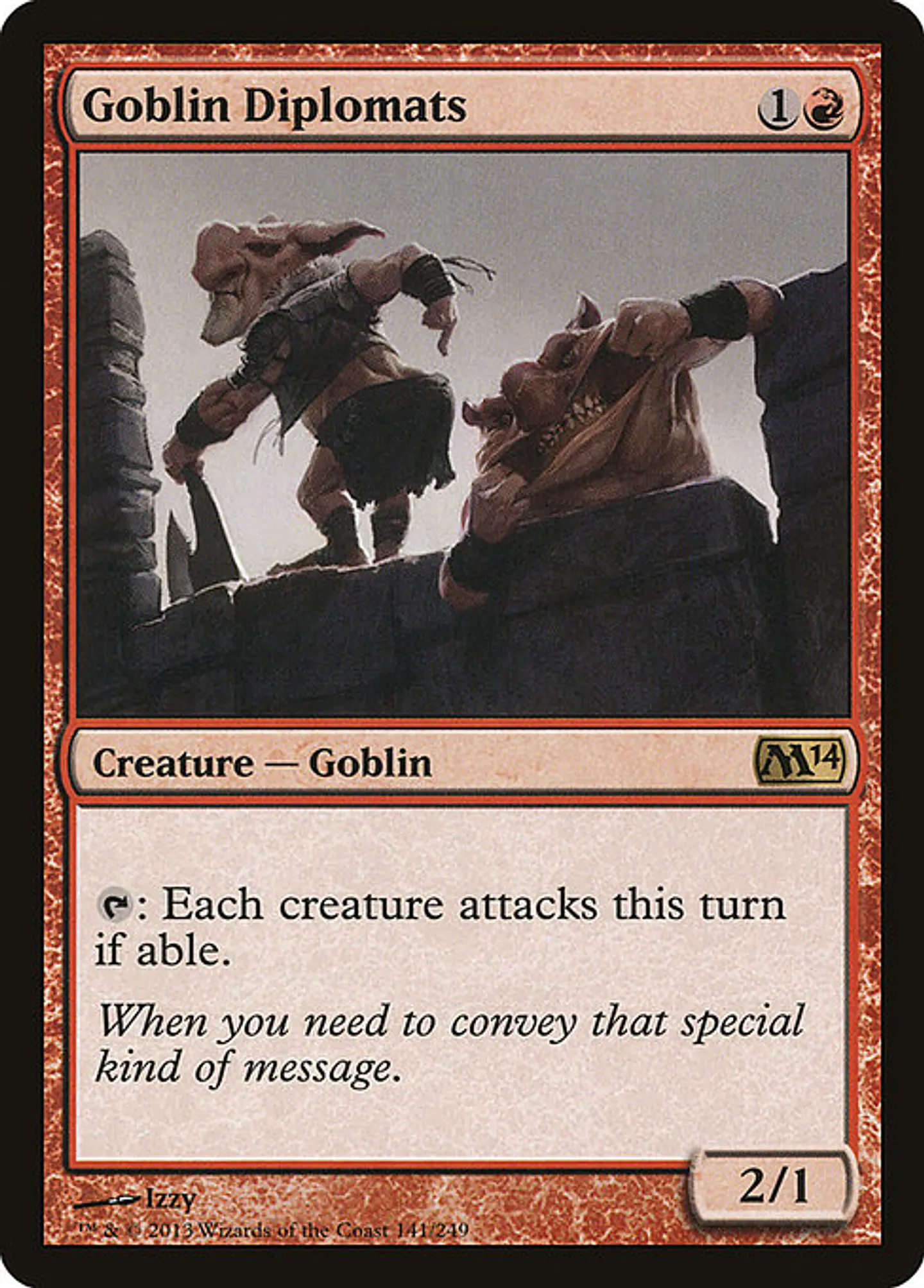 Carta Magic - FOIL Goblin Diplomats - Idioma: Español - Edicion: Magic 2014 1
