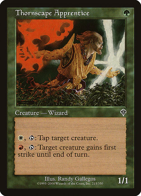 Carta Magic - FOIL Thornscape Apprentice - Idioma: Ingles - Edicion: Invasion