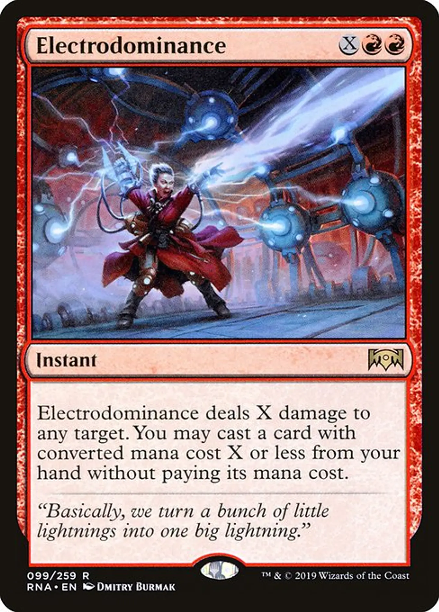 Carta Magic - Electrodominance - Idioma: Español - Edicion: Ravnica Allegiance 1