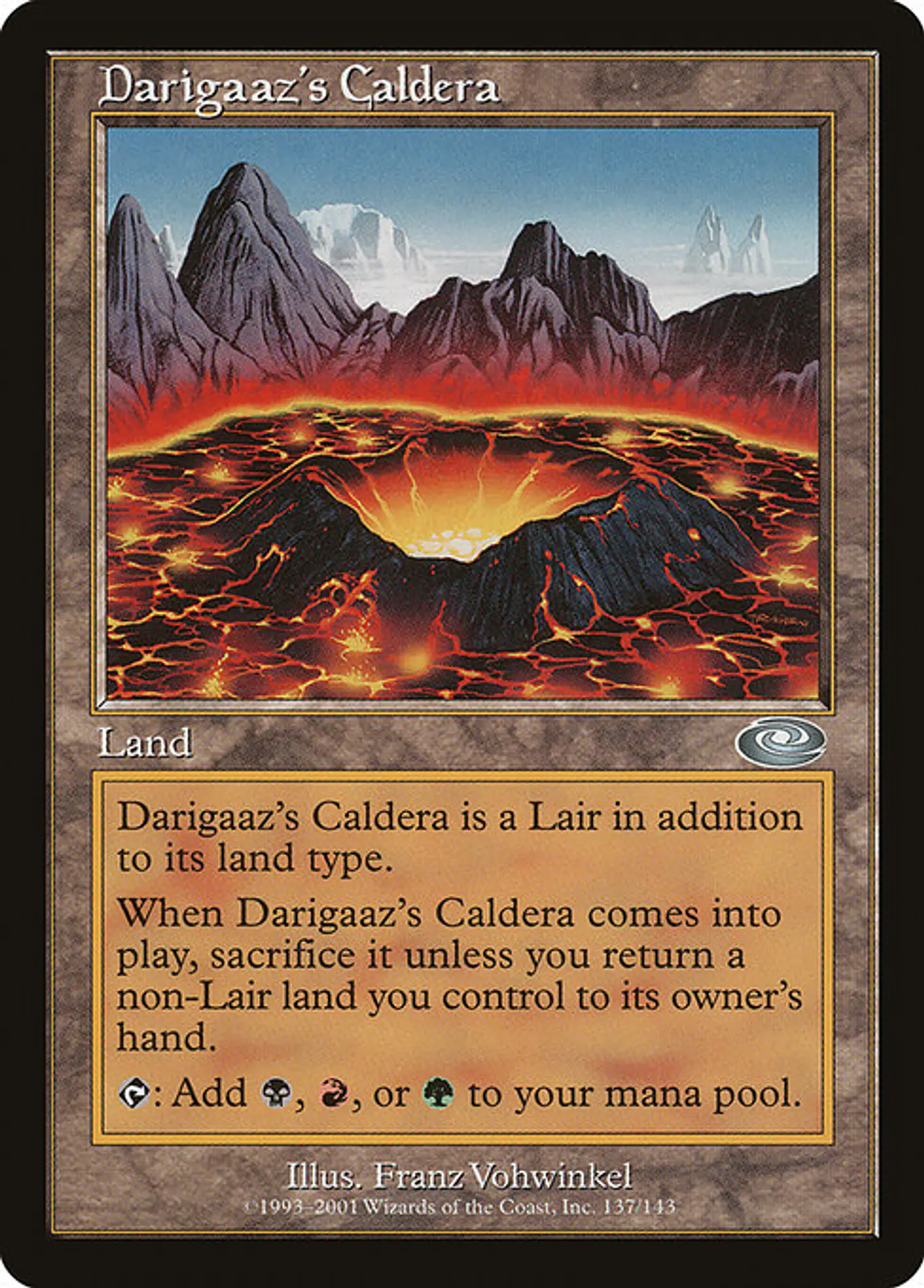 Carta Magic - Darigaaz's Caldera - Idioma: Ingles - Edicion: Planeshift 1
