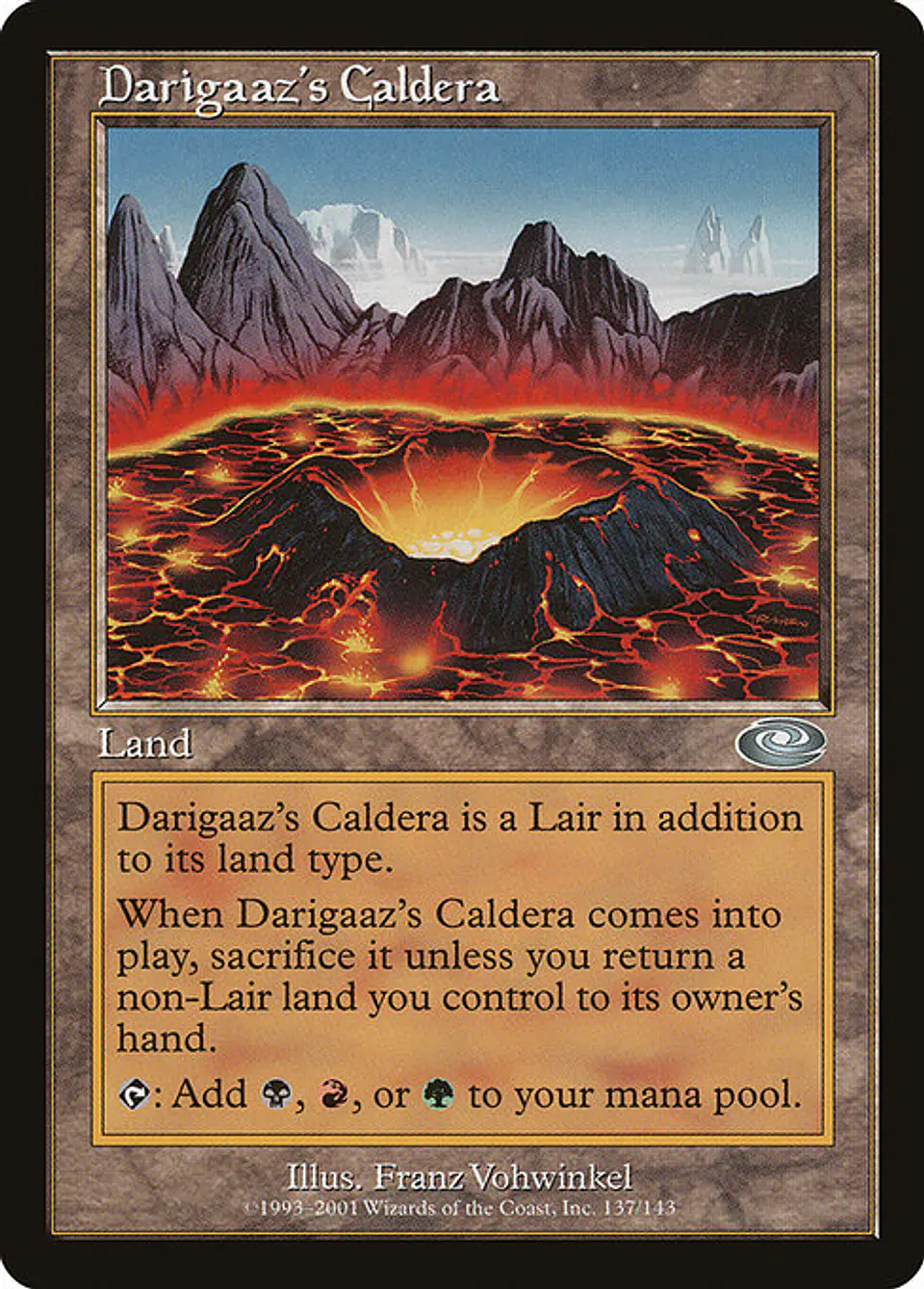 Carta Magic - Darigaaz's Caldera - Idioma: Ingles - Edicion: Planeshift 1