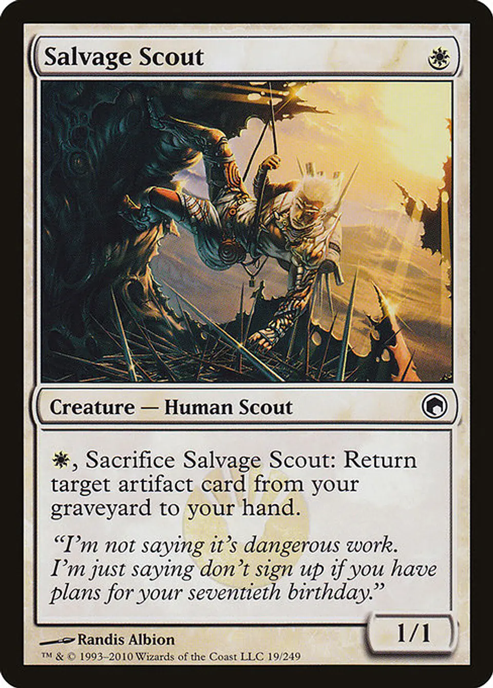 Carta Magic - FOIL Salvage Scout - Idioma: Ingles - Edicion: Scars of Mirrodin 1