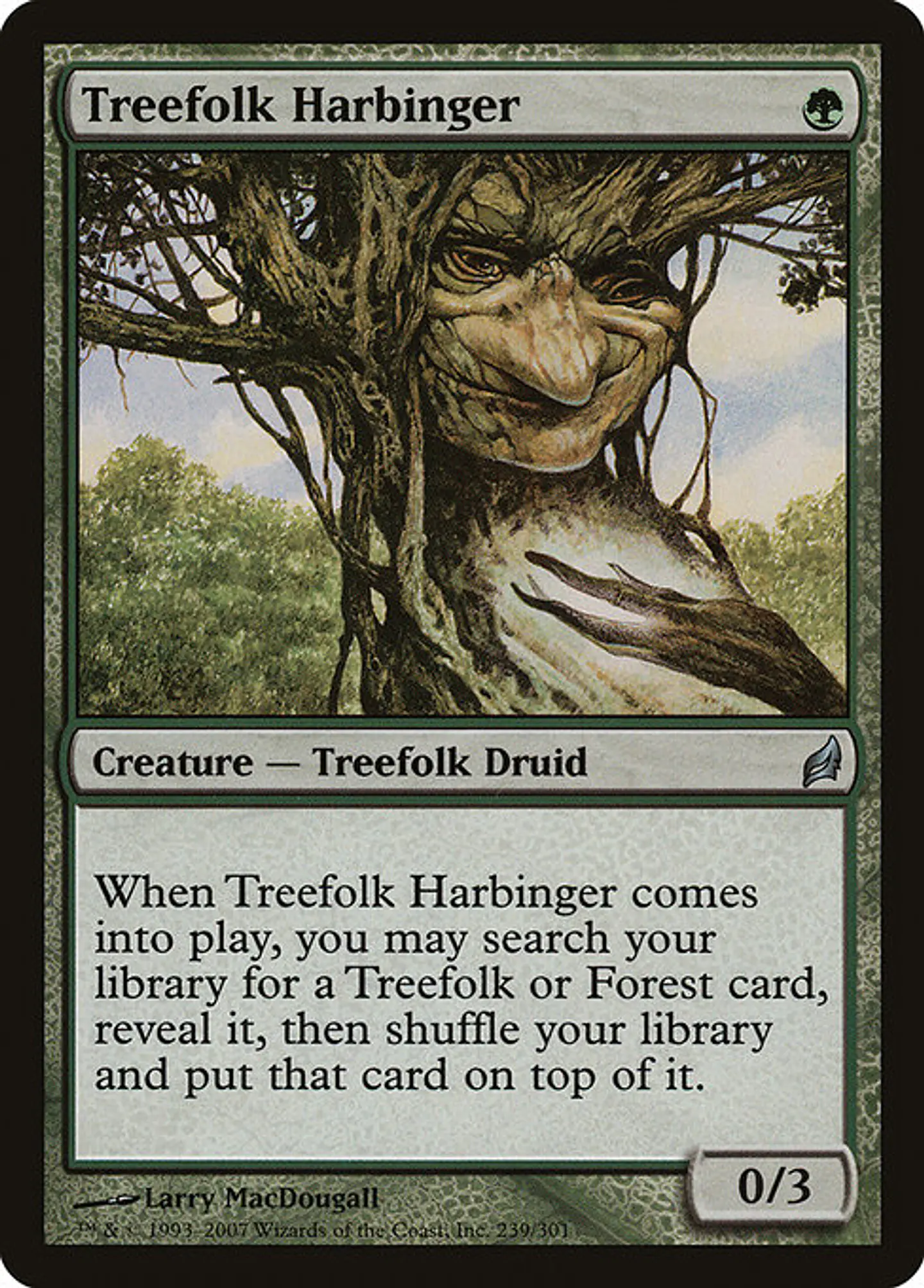 Carta Magic - Treefolk Harbinger - Idioma: Español - Edicion: Lorwyn 1