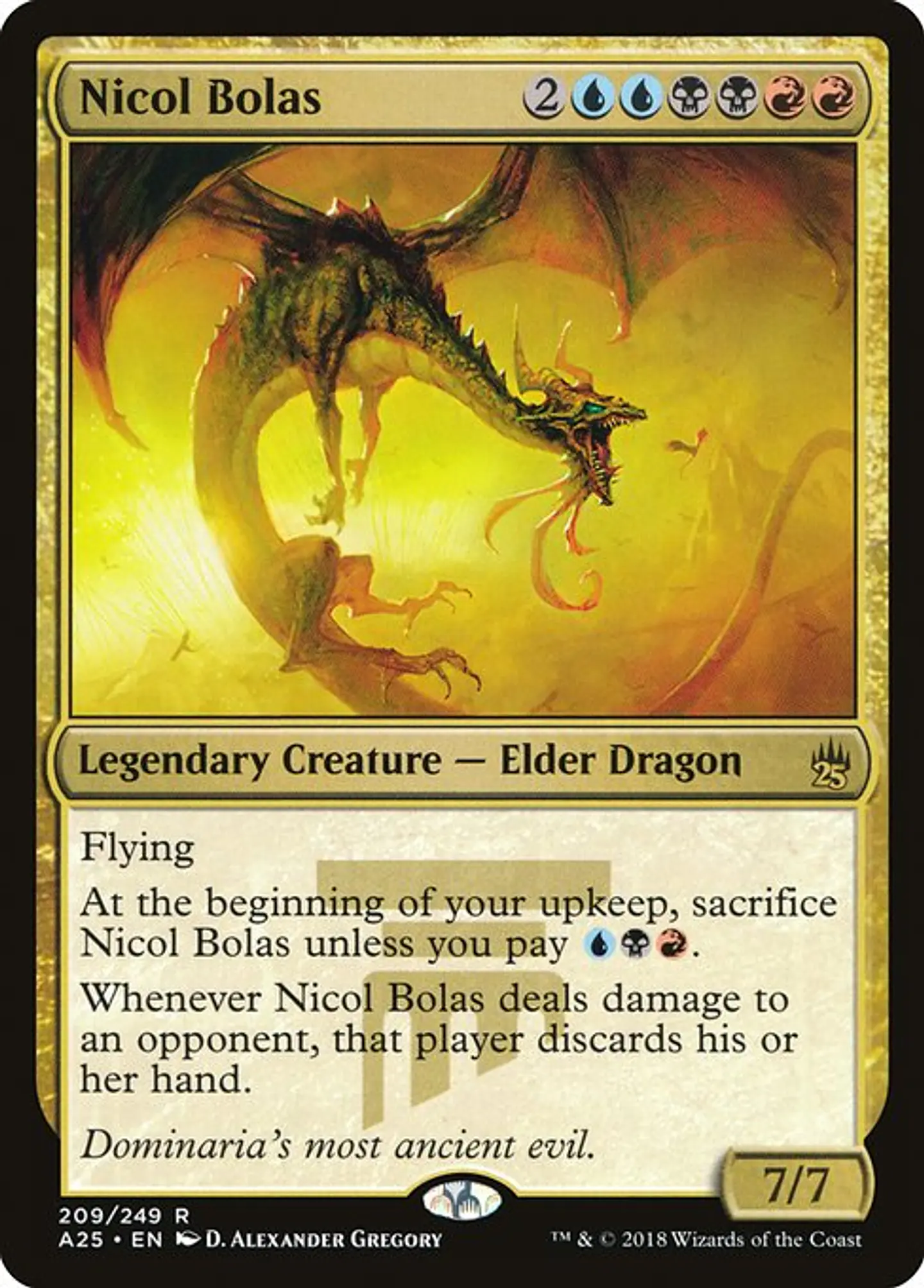 Carta Magic - Nicol Bolas - Idioma: Ingles - Edicion: Masters 25 1