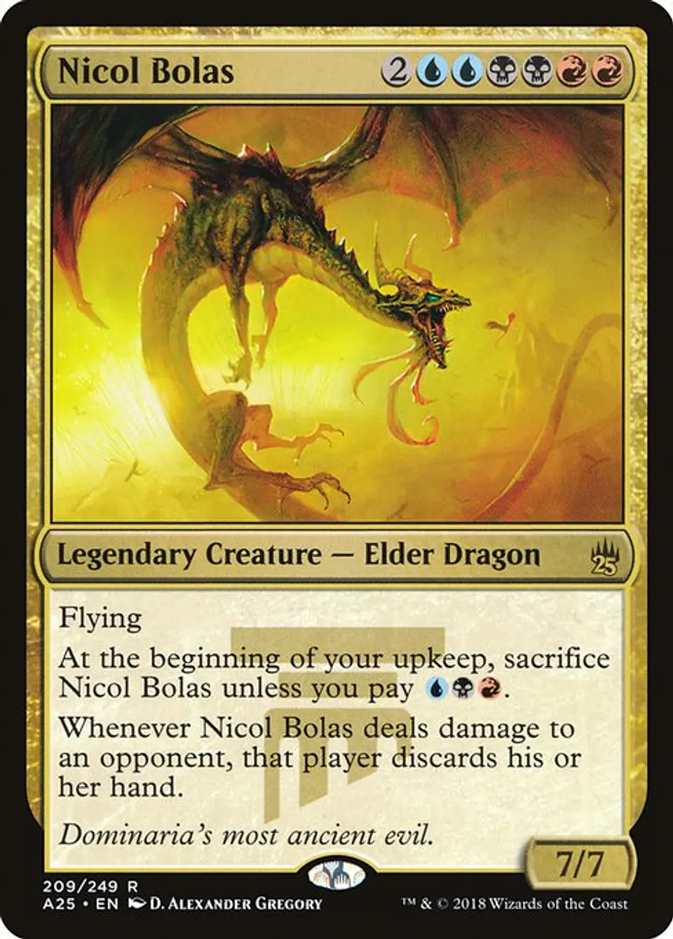 Carta Magic - Nicol Bolas - Idioma: Ingles - Edicion: Masters 25 1
