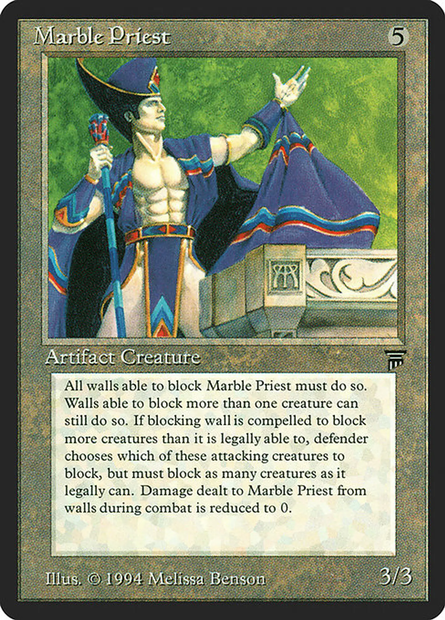 Carta Magic - Marble Priest - Idioma: Ingles - Edicion: Legends 1