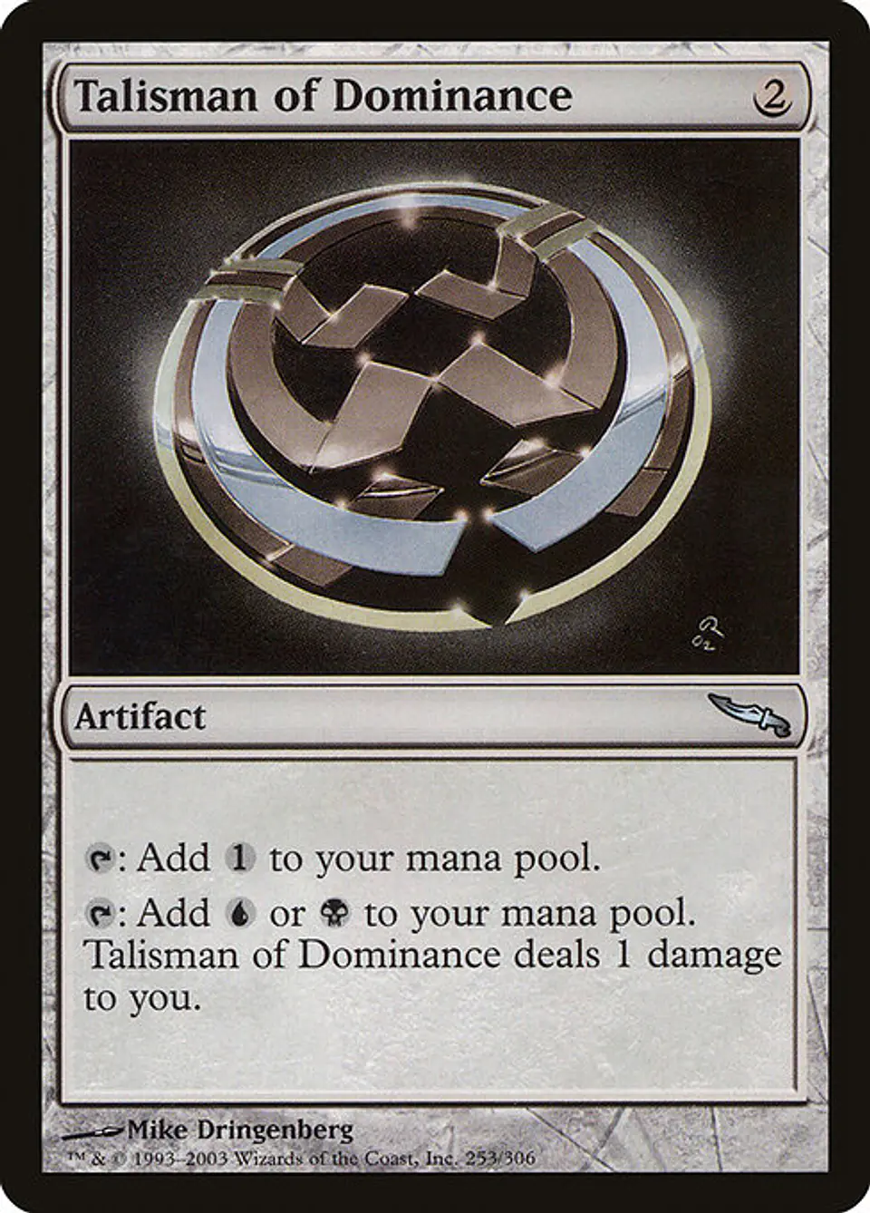 Carta Magic - Talisman of Dominance - Idioma: Español - Edicion: Mirrodin 1