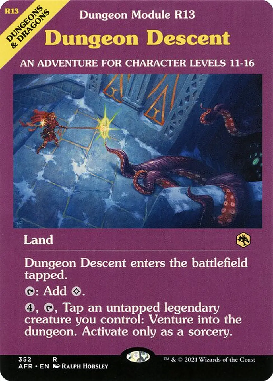 Carta Magic - Dungeon Descent - Idioma: Ingles - Edicion: Adventures in the Forgotten Realms 1