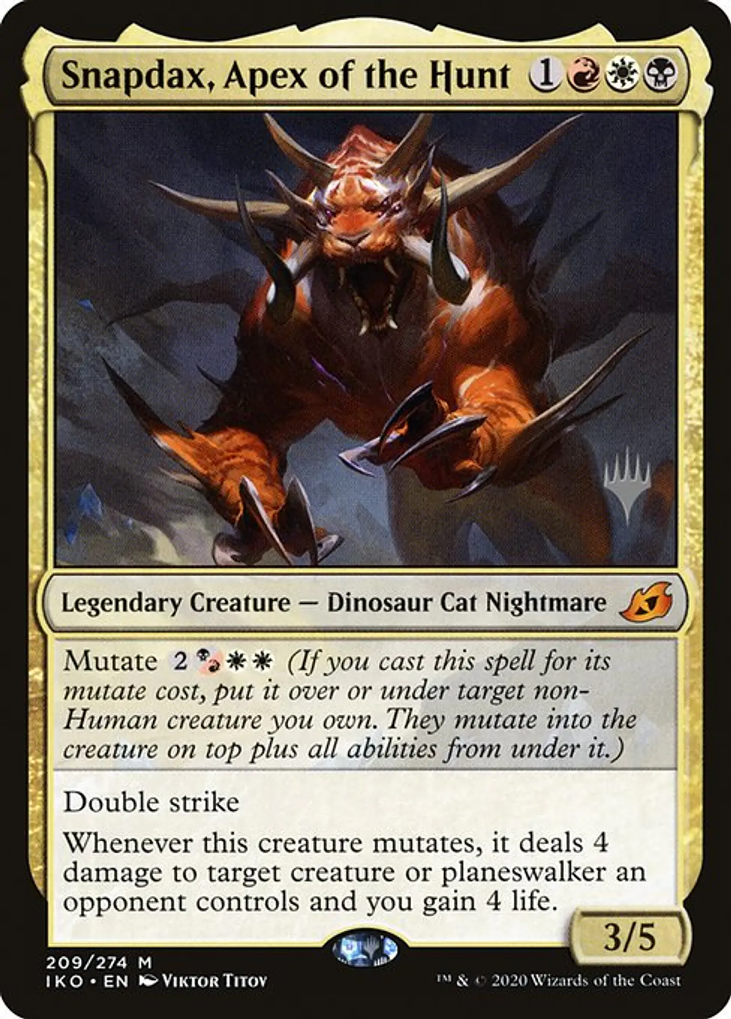 Carta Magic - Snapdax, Apex of the Hunt - Idioma: Español - Edicion: Ikoria: Lair of Behemoths Promos 1