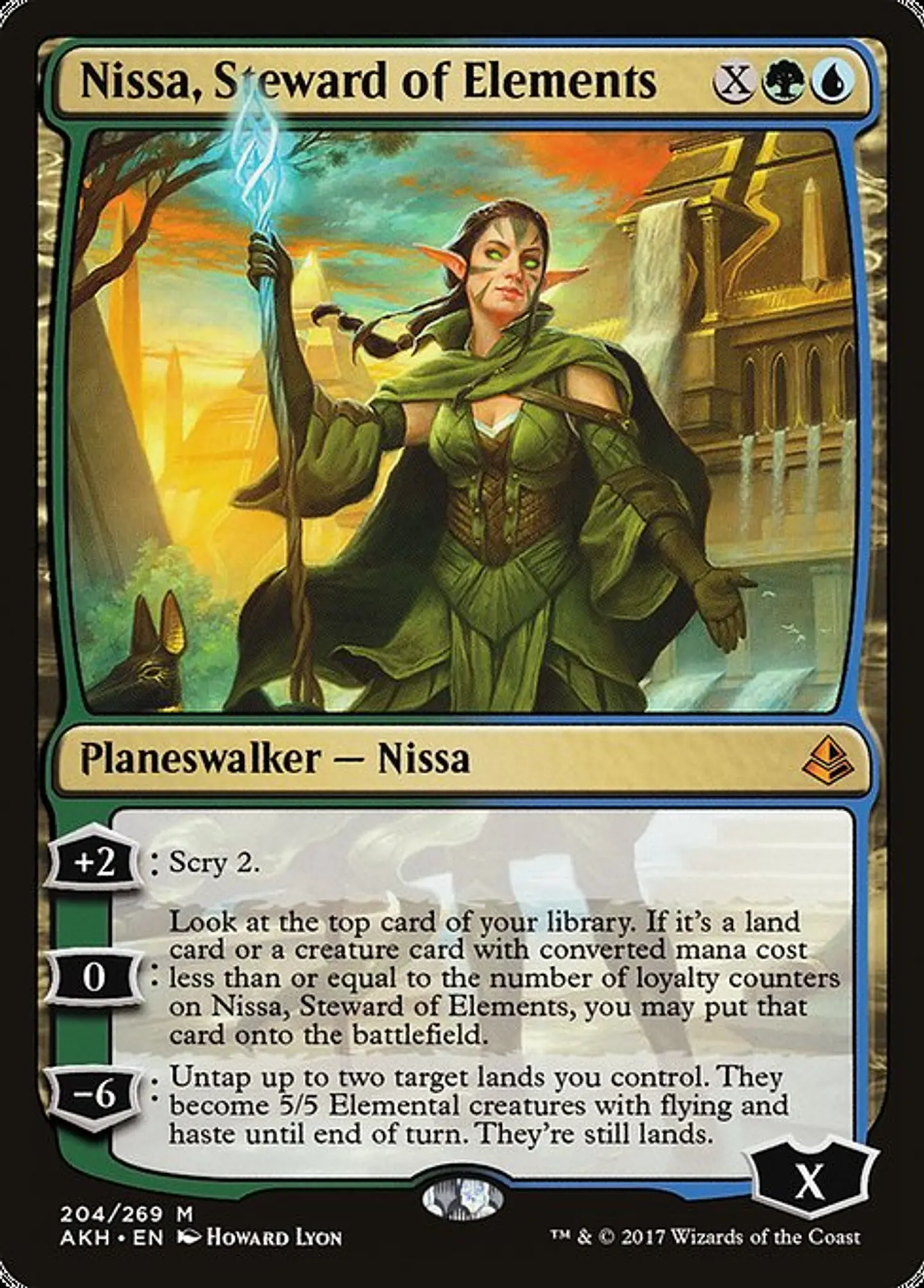 Carta Magic - Nissa, Steward of Elements - Idioma: Español - Edicion: Amonkhet 1