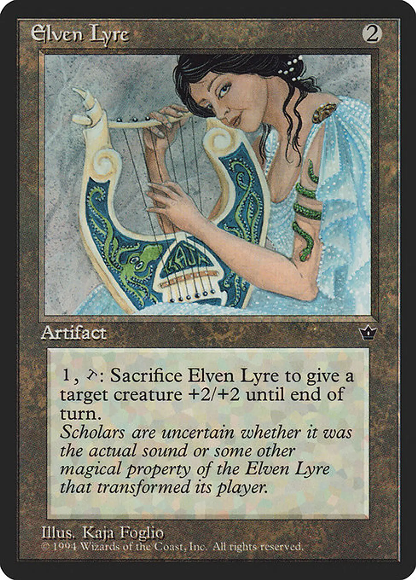 Carta Magic - Elven Lyre - Idioma: Ingles - Edicion: Fallen Empires 1