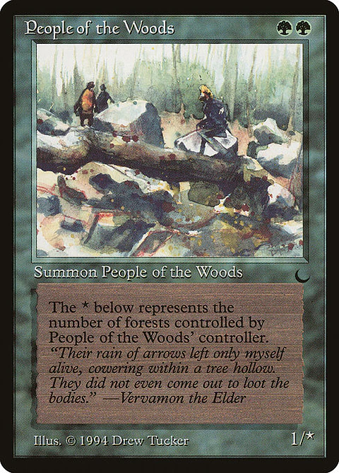 Carta Magic - People of the Woods - Idioma: Ingles - Edicion: The Dark