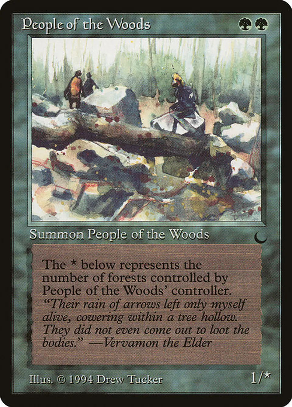Carta Magic - People of the Woods - Idioma: Ingles - Edicion: The Dark 1