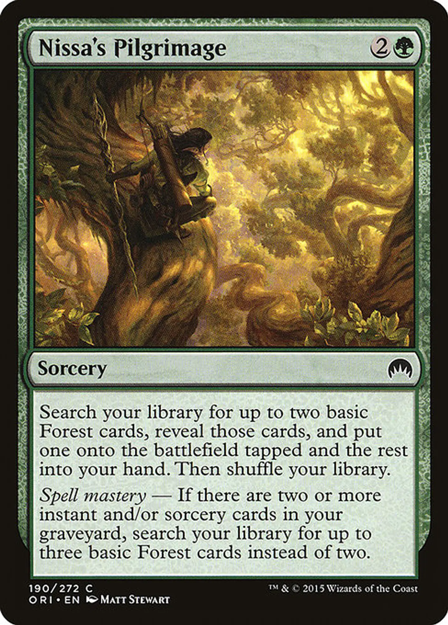 Carta Magic - FOIL Nissa's Pilgrimage - Idioma: Español - Edicion: Magic Origins 1