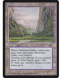 Carta Magic - Sheltered Valley - Idioma: Ingles - Edicion: Alliances