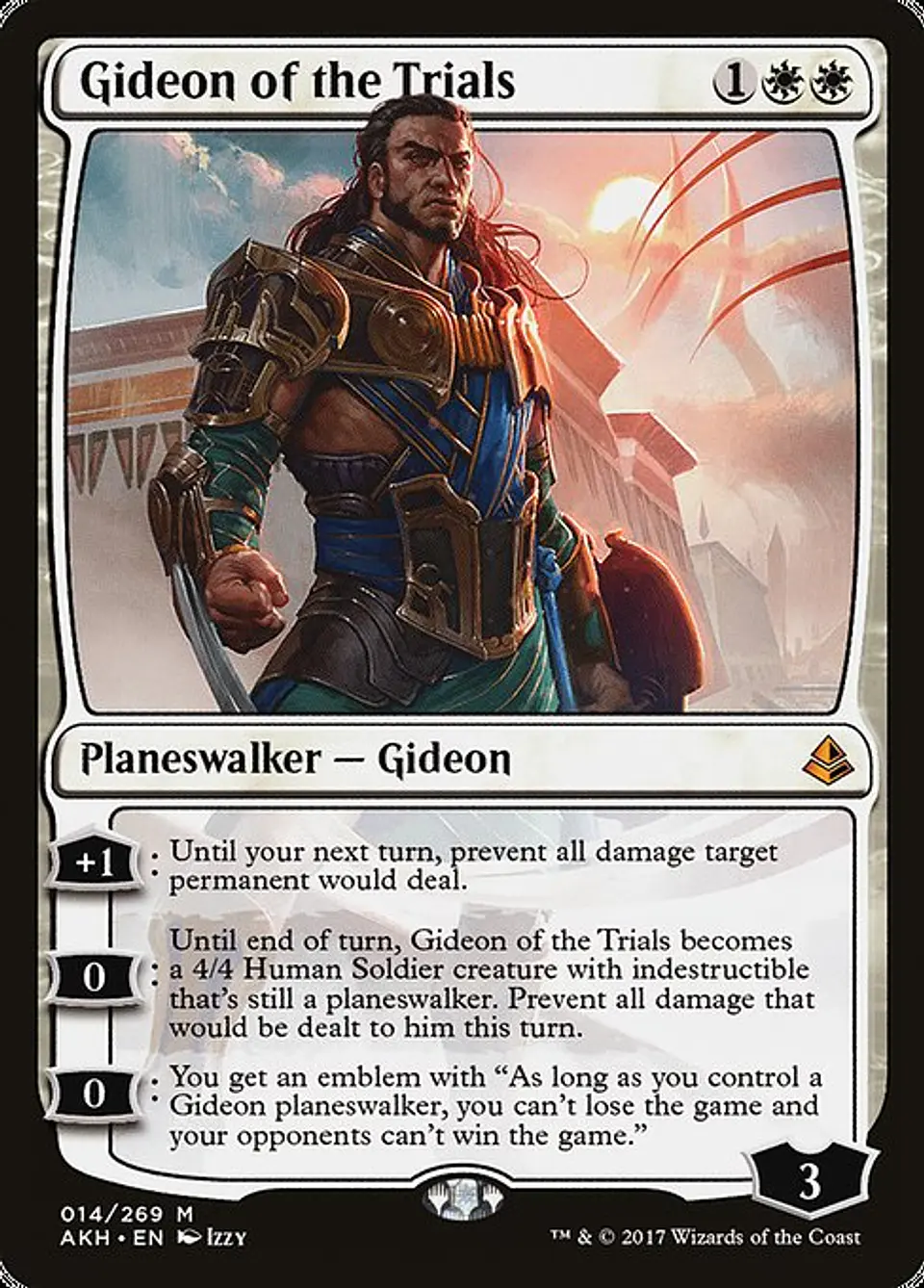 Carta Magic - Gideon of the Trials - Idioma: Español - Edicion: Amonkhet 1