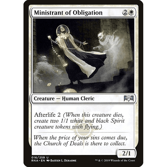 Carta Magic - FOIL Ministrant of Obligation - Idioma: Español - Edicion: Ravnica Allegiance