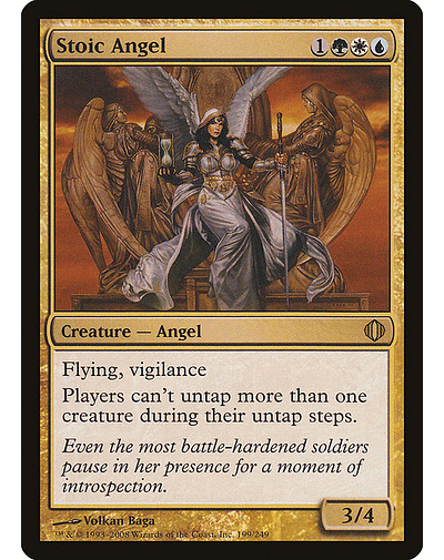 Carta Magic - Stoic Angel - Idioma: Español - Edicion: Shards of Alara