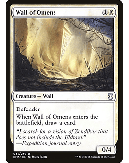 Carta Magic - FOIL Wall of Omens - Idioma: Ingles - Edicion: Eternal Masters