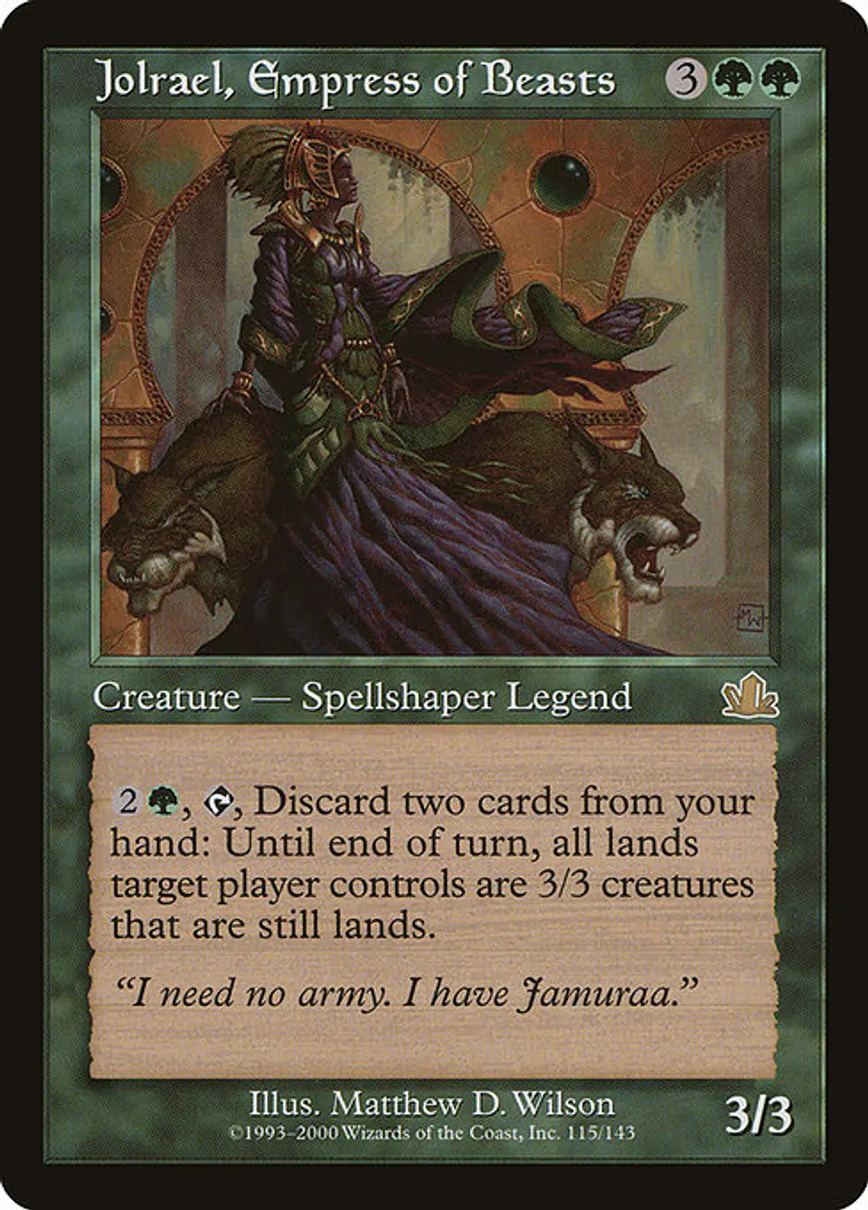 Carta Magic - Jolrael, Empress of Beasts - Idioma: Ingles - Edicion: Prophecy 1