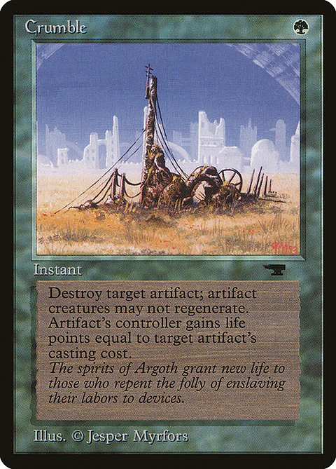 Carta Magic - Crumble - Idioma: Ingles - Edicion: Antiquities