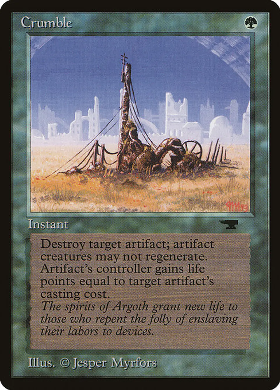 Carta Magic - Crumble - Idioma: Ingles - Edicion: Antiquities 1