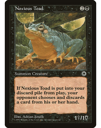 Carta Magic - Noxious Toad - Idioma: Español - Edicion: Portal