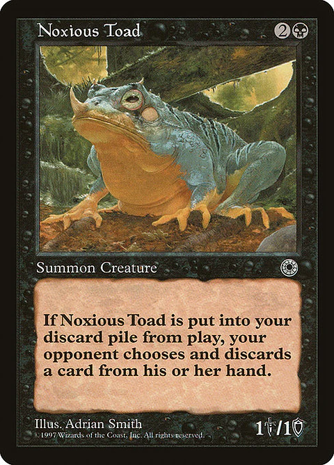 Carta Magic - Noxious Toad - Idioma: Español - Edicion: Portal