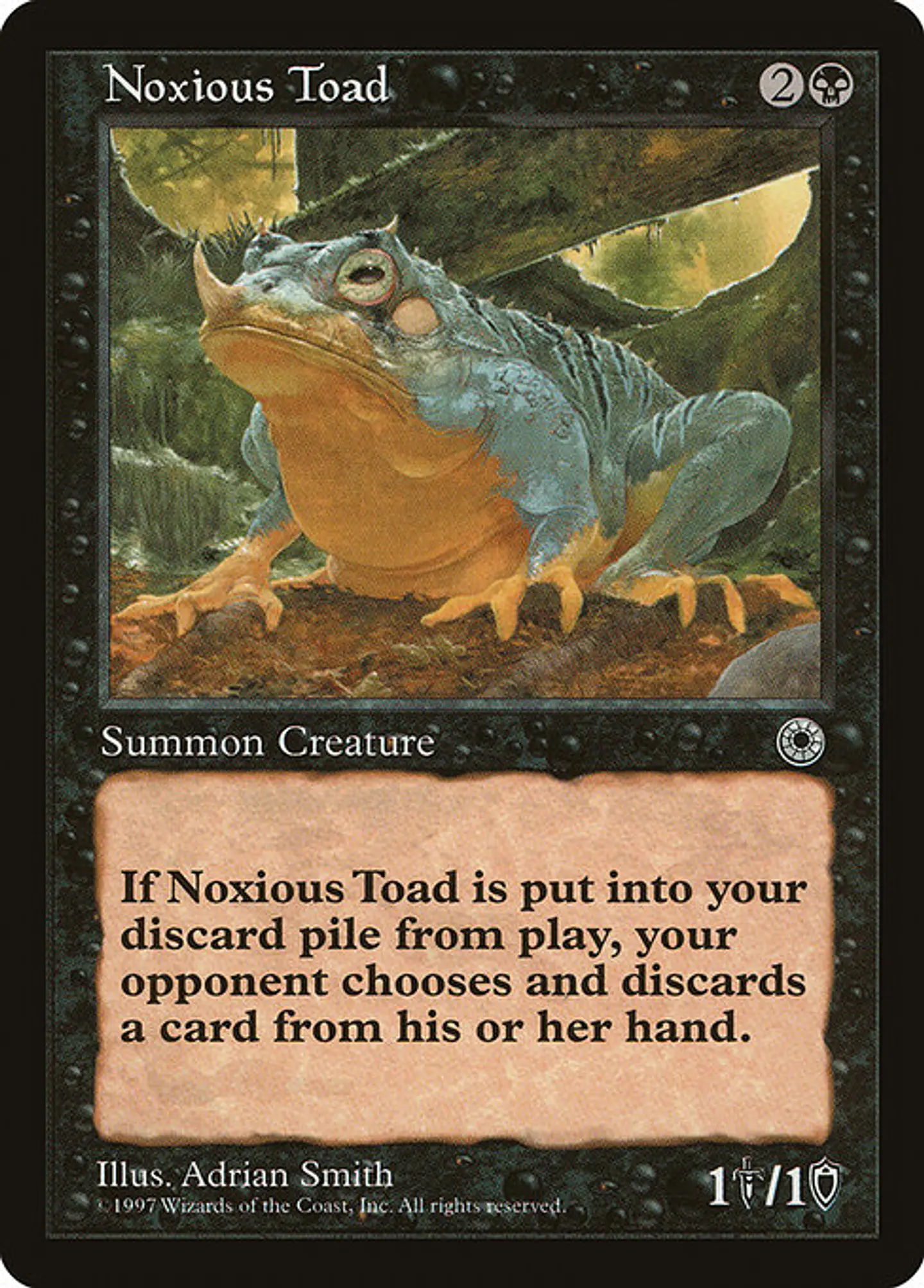 Carta Magic - Noxious Toad - Idioma: Español - Edicion: Portal 1