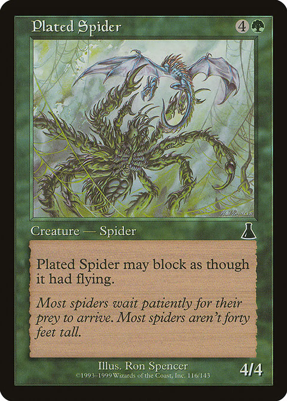Carta Magic - FOIL Plated Spider - Idioma: Español - Edicion: Urza's Destiny 1