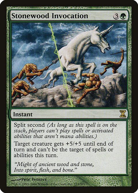 Carta Magic - Stonewood Invocation - Idioma: Español - Edicion: Time Spiral