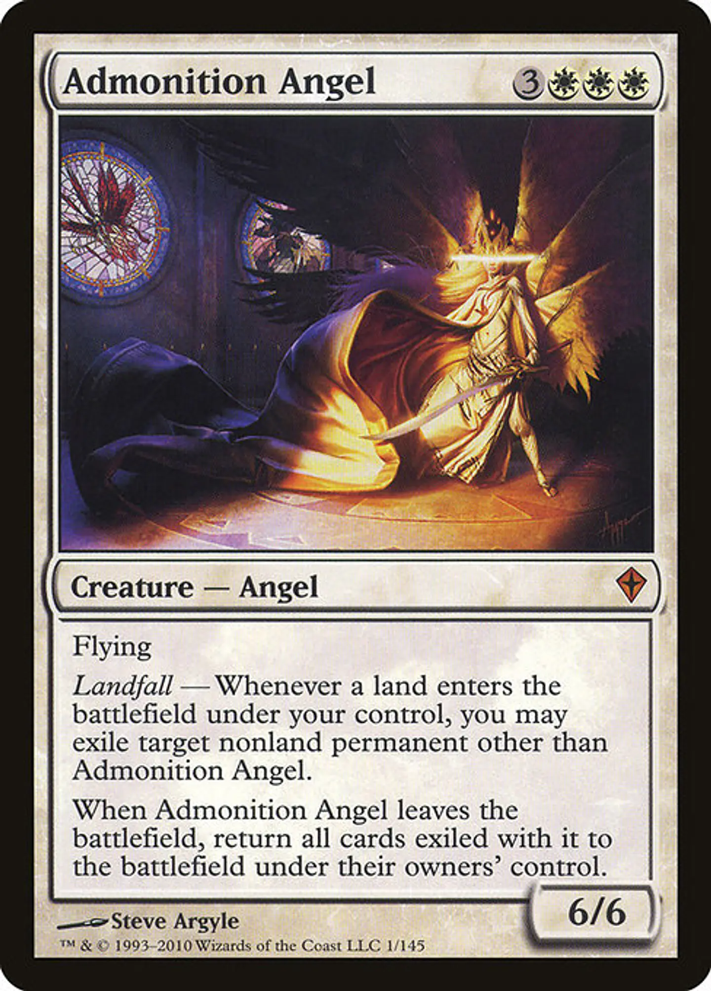 Carta Magic - Admonition Angel - Idioma: Español - Edicion: Worldwake 1