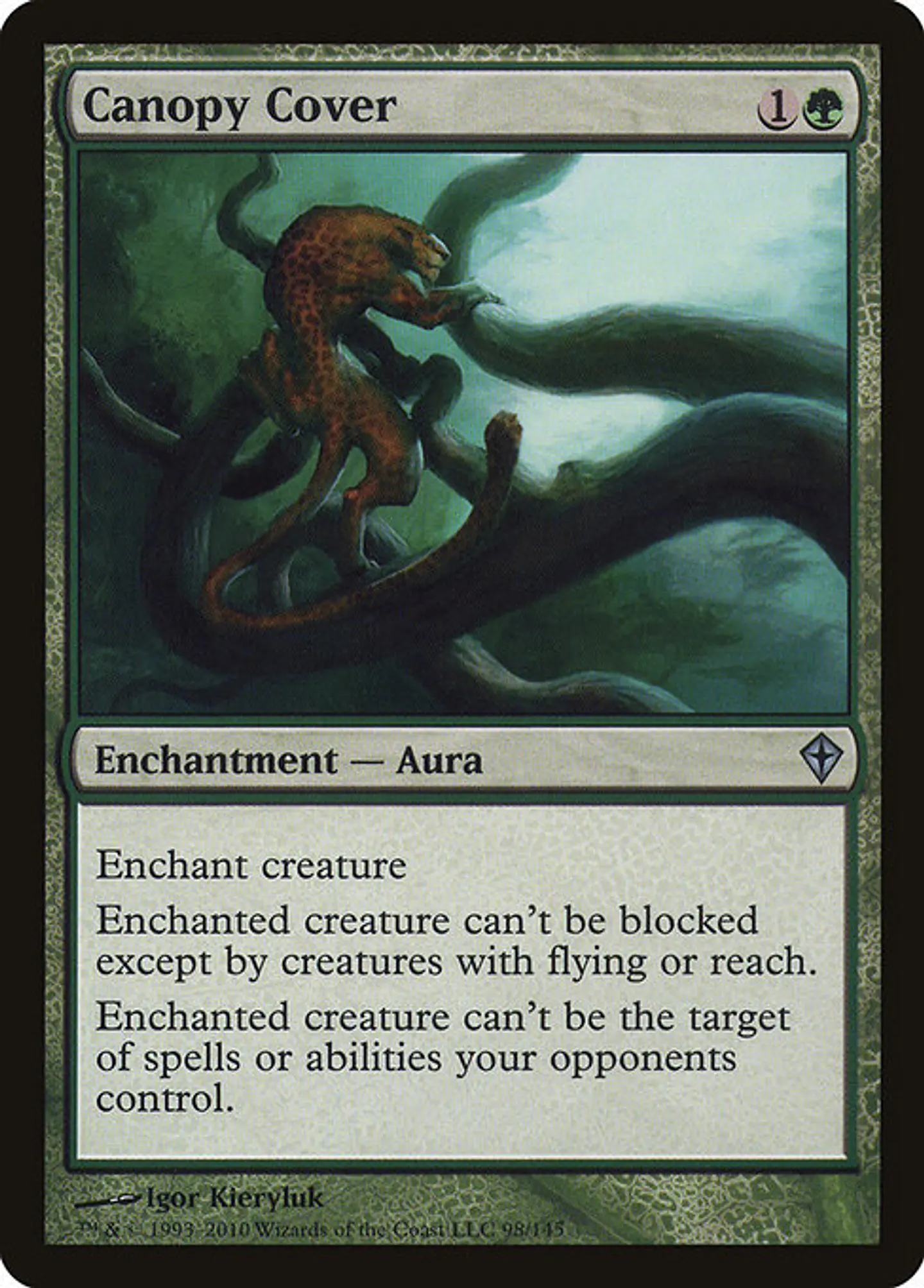 Carta Magic - Canopy Cover - Idioma: Español - Edicion: Worldwake 1
