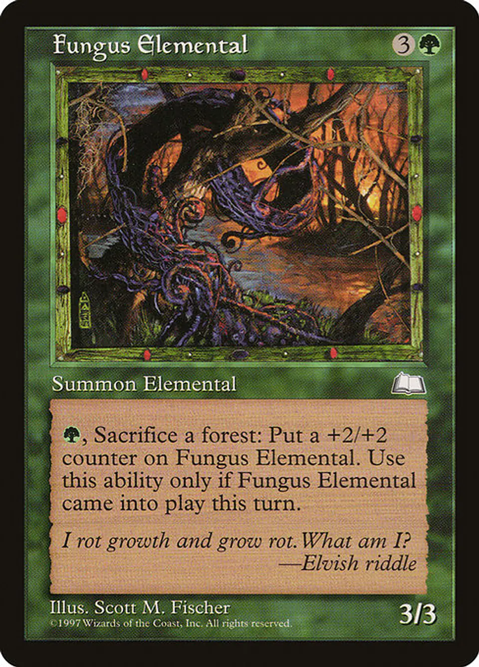 Carta Magic - Fungus Elemental - Idioma: Ingles - Edicion: Weatherlight 1