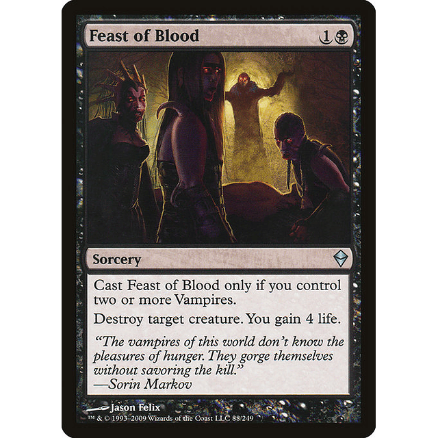 Carta Magic - FOIL Feast of Blood - Idioma: Ingles - Edicion: Zendikar