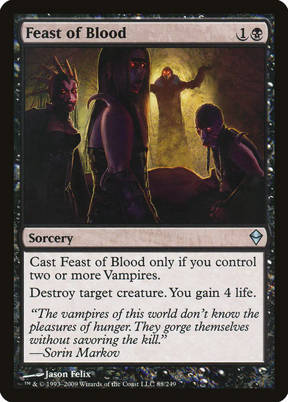 Carta Magic - FOIL Feast of Blood - Idioma: Ingles - Edicion: Zendikar 1