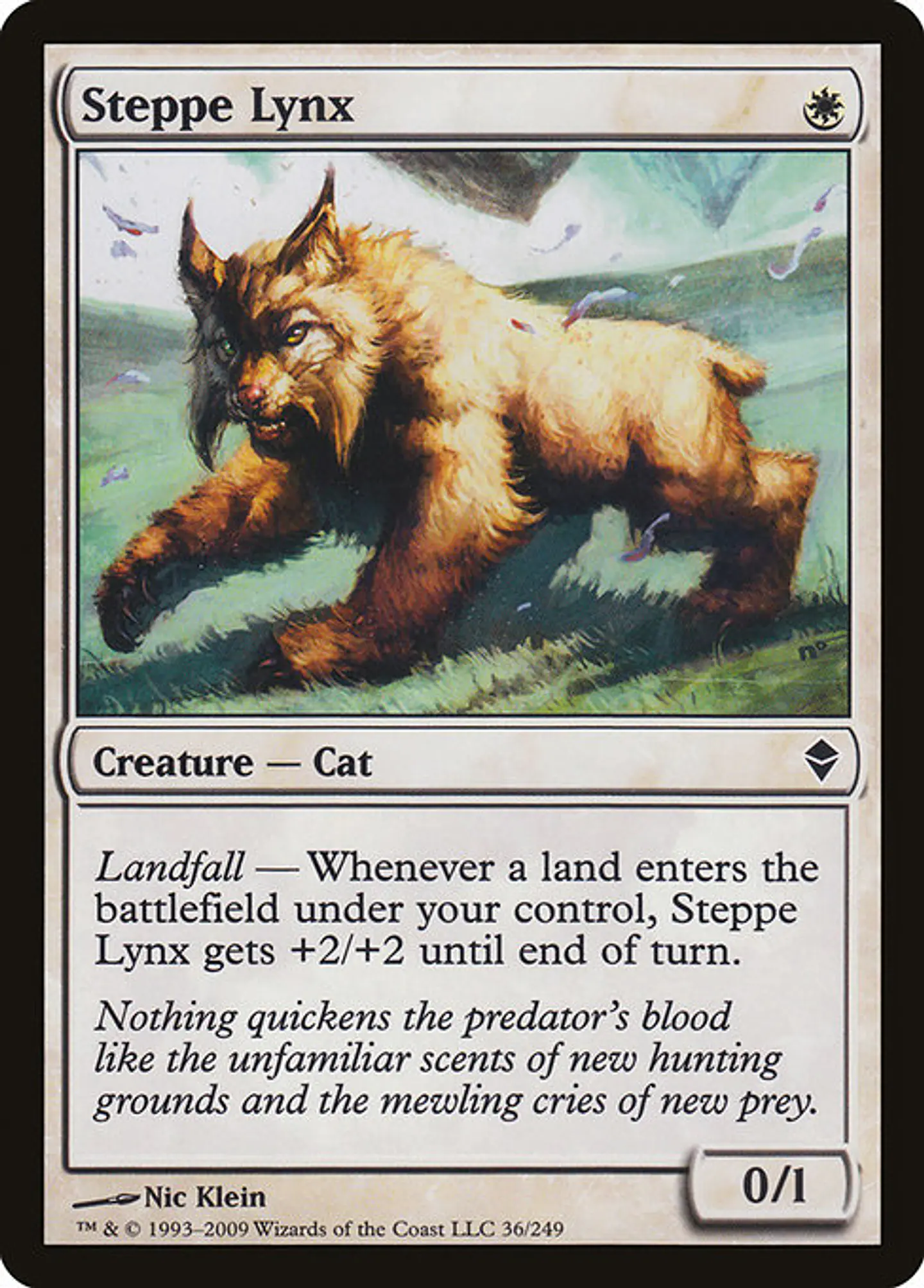 Carta Magic - FOIL Steppe Lynx - Idioma: Ingles - Edicion: Zendikar 1