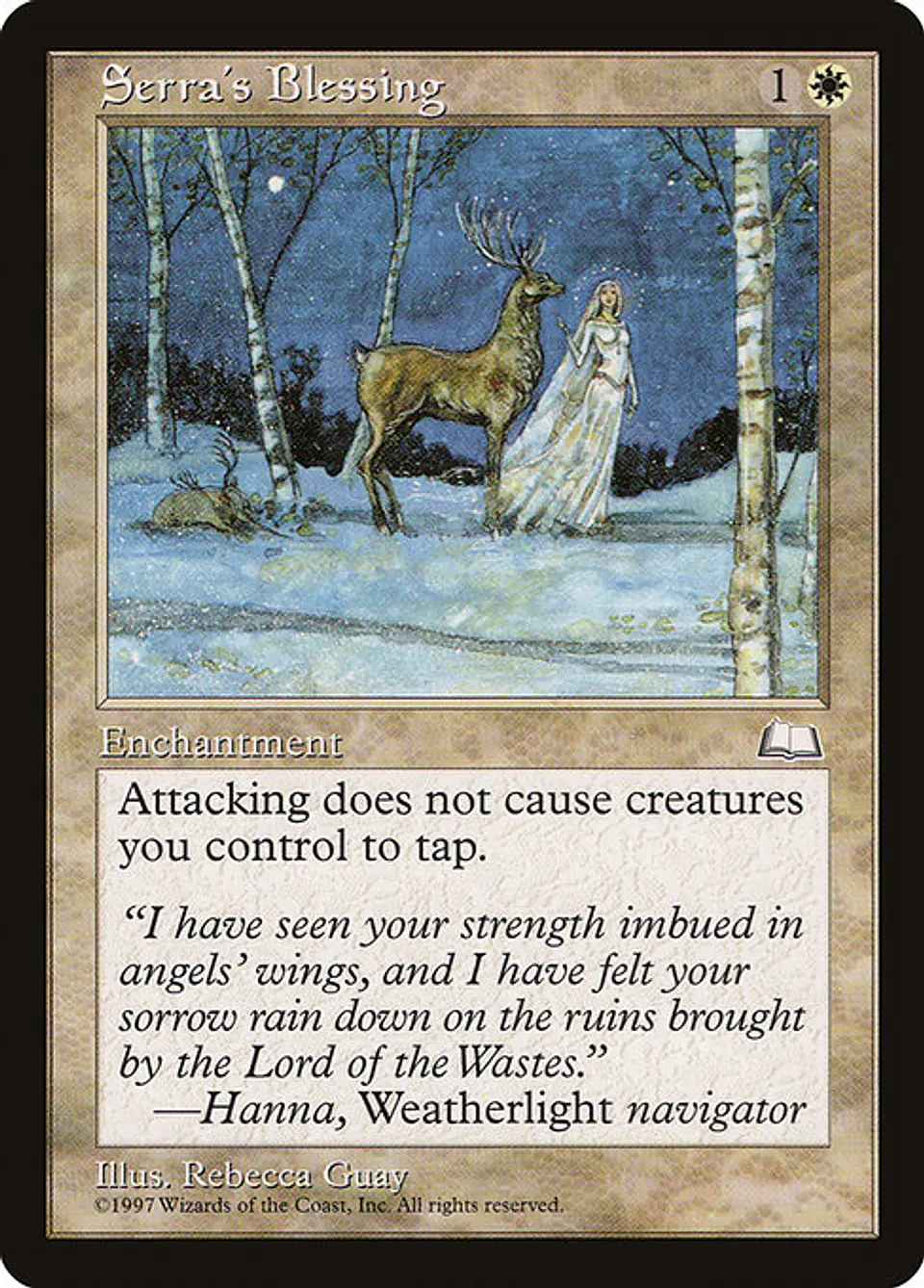 Carta Magic - Serra's Blessing - Idioma: Ingles - Edicion: Weatherlight 1