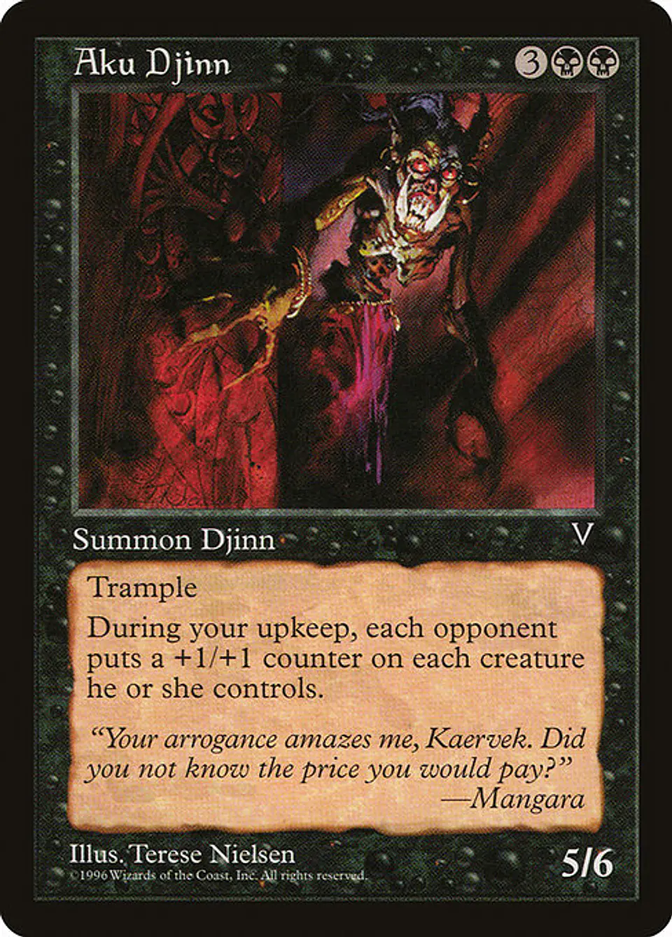 Carta Magic - Aku Djinn - Idioma: Ingles - Edicion: Visions 1