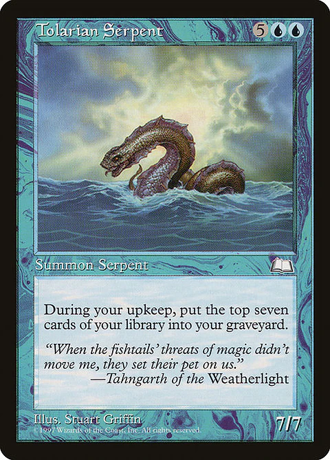 Carta Magic - Tolarian Serpent - Idioma: Ingles - Edicion: Weatherlight