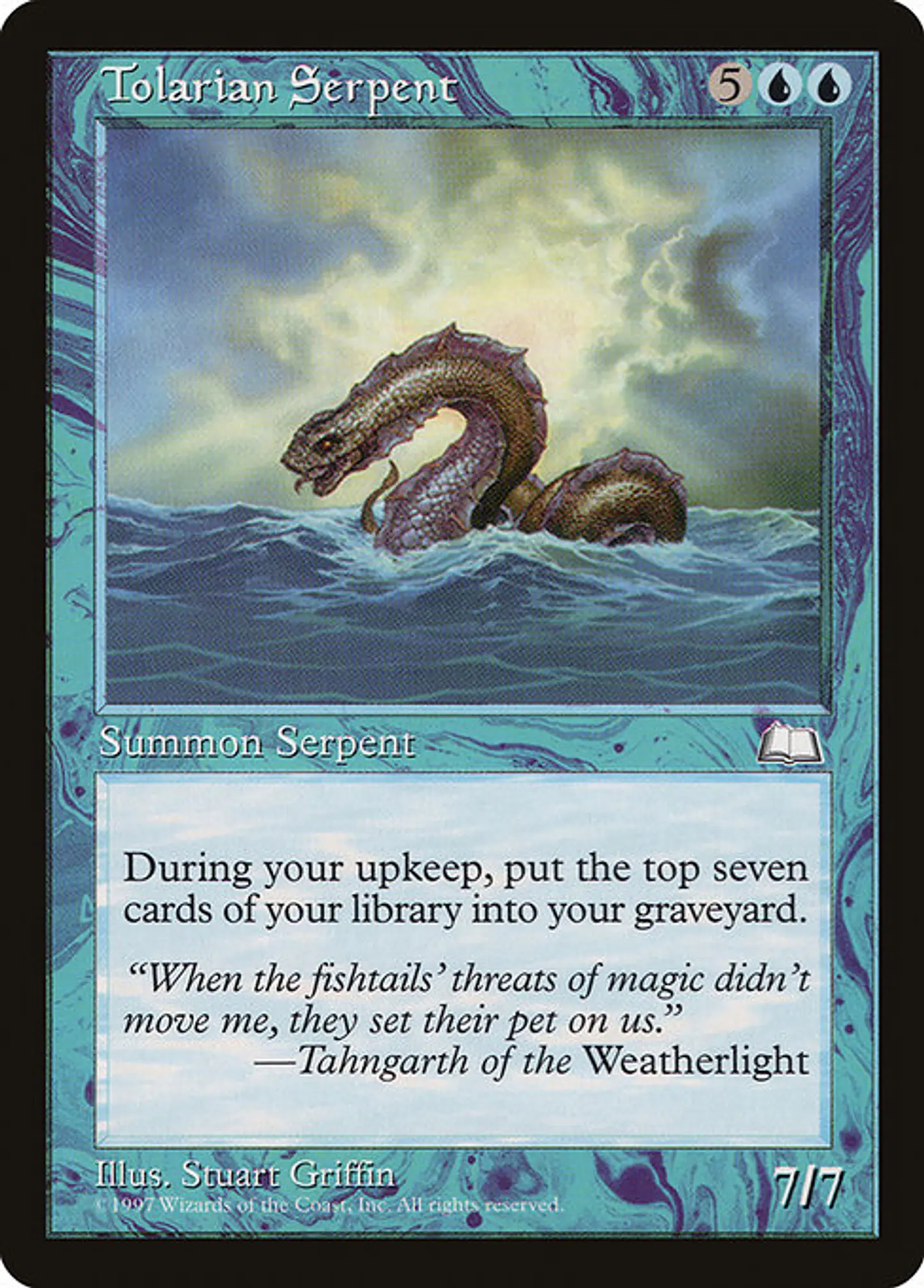 Carta Magic - Tolarian Serpent - Idioma: Ingles - Edicion: Weatherlight 1
