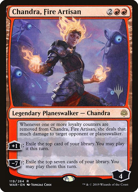 Carta Magic - FOIL Chandra, Fire Artisan - Idioma: Español - Edicion: War of the Spark Promos