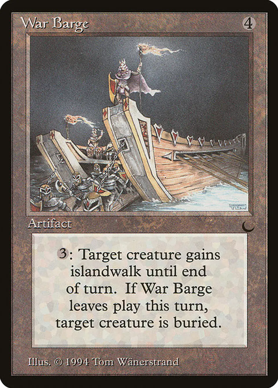 Carta Magic - War Barge - Idioma: Ingles - Edicion: The Dark 1