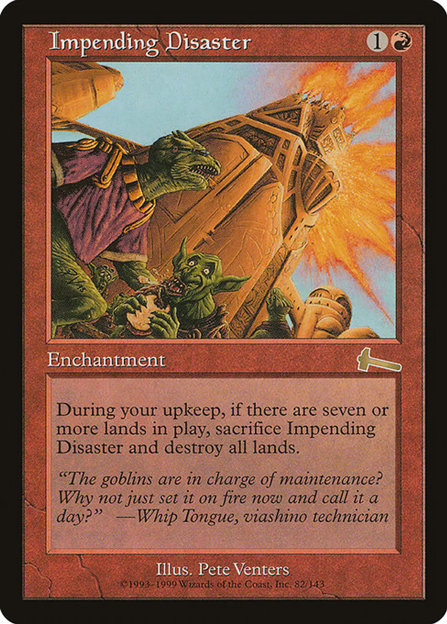 Carta Magic - Impending Disaster - Idioma: Ingles - Edicion: Urza's Legacy 1