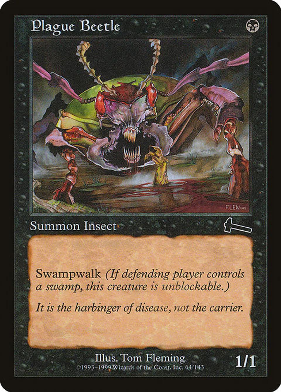 Carta Magic - FOIL Plague Beetle - Idioma: Español - Edicion: Urza's Legacy 1