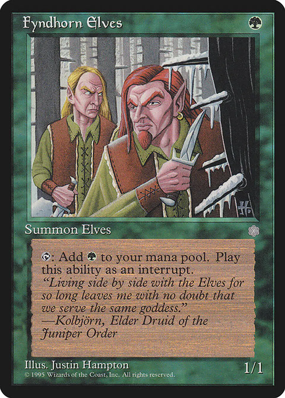 Carta Magic - Fyndhorn Elves - Idioma: Español - Edicion: Ice Age 1