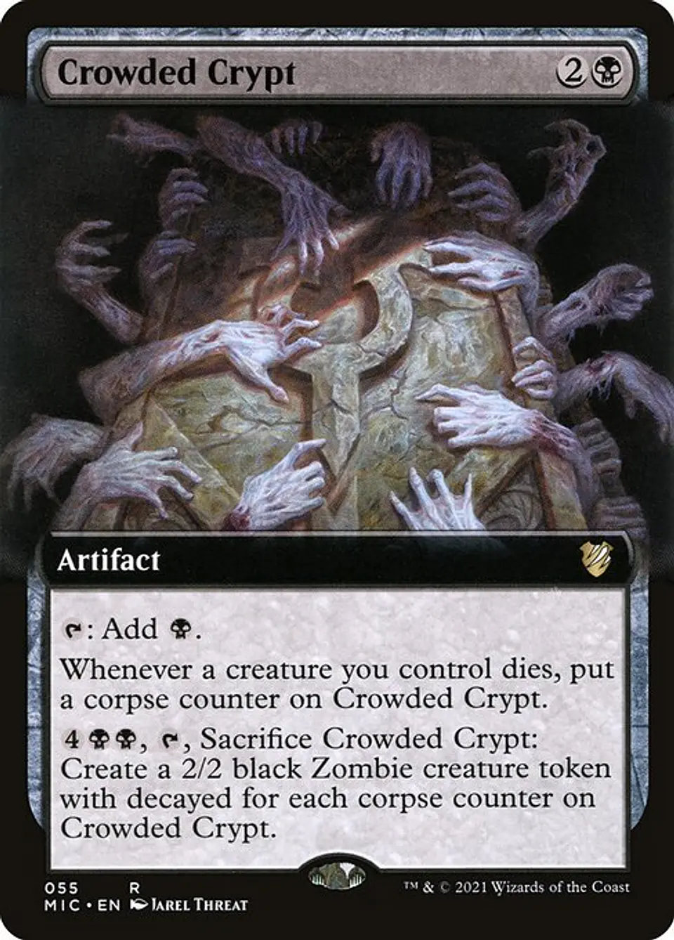Carta Magic - Crowded Crypt - Idioma: Ingles - Edicion: Midnight Hunt Commander 1